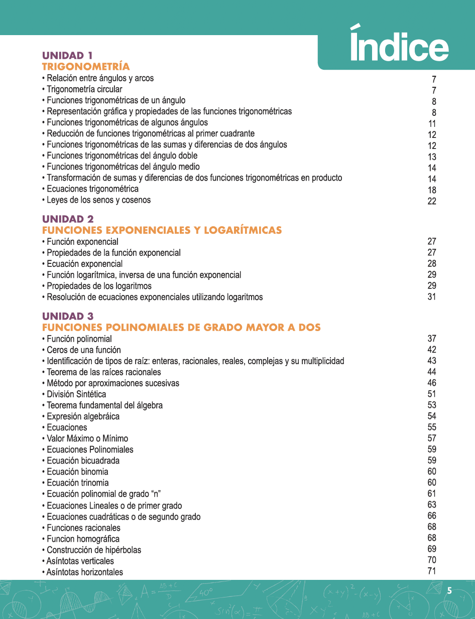 Matemáticas 5to. Diversificado - Imagen 2